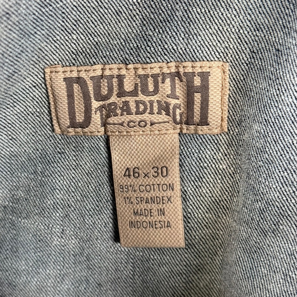 Duluth Trading Co Flex Ballroom Jeans Mens 46x30 Dark Wash Blue Stretch Denim - Picture 7 of 8
